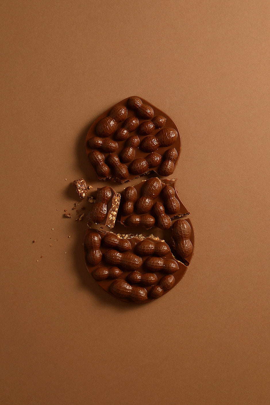 Tablette mendiant cacahuète chocolat au lait