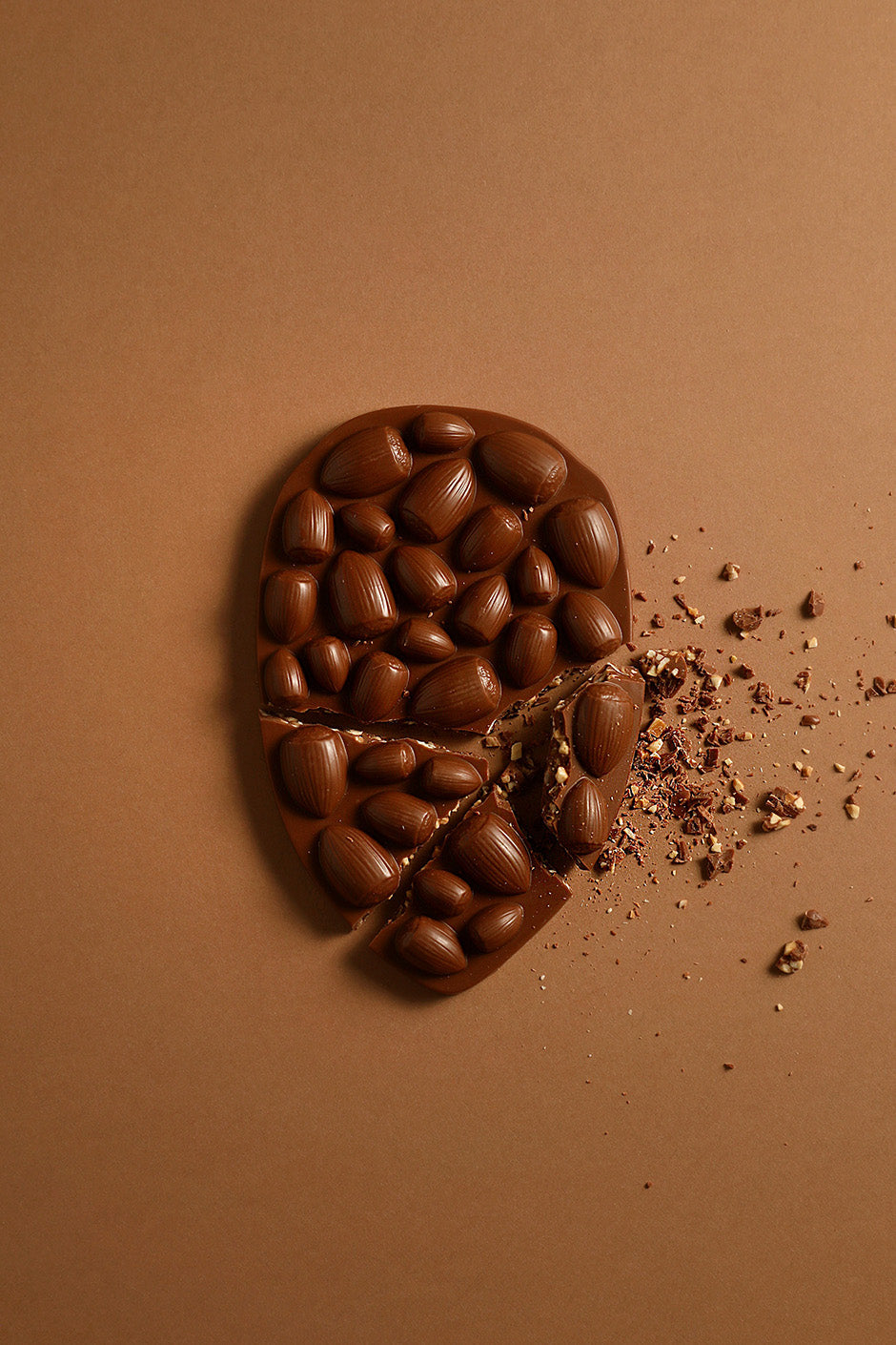 Tablette mendiant noisette chocolat au lait