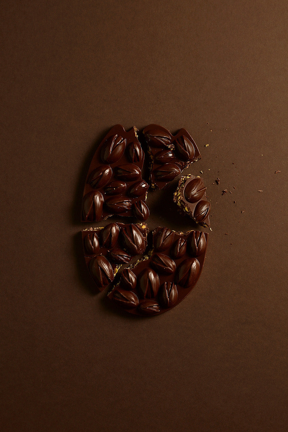 Tablette mendiant pistache chocolat noir