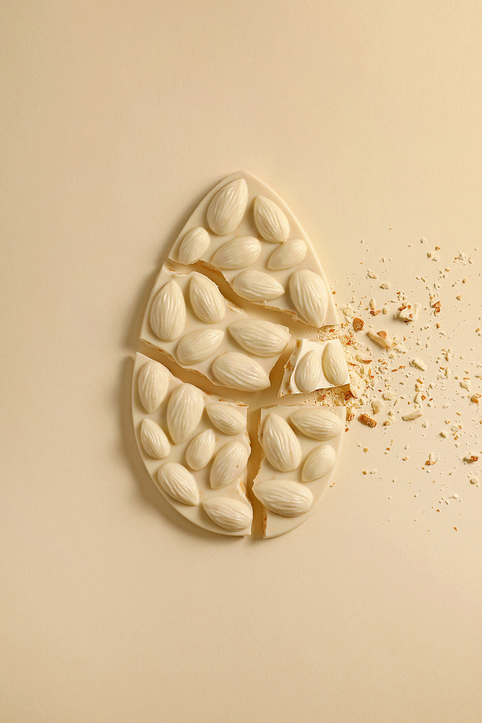 Tablette mendiant amande chocolat blanc