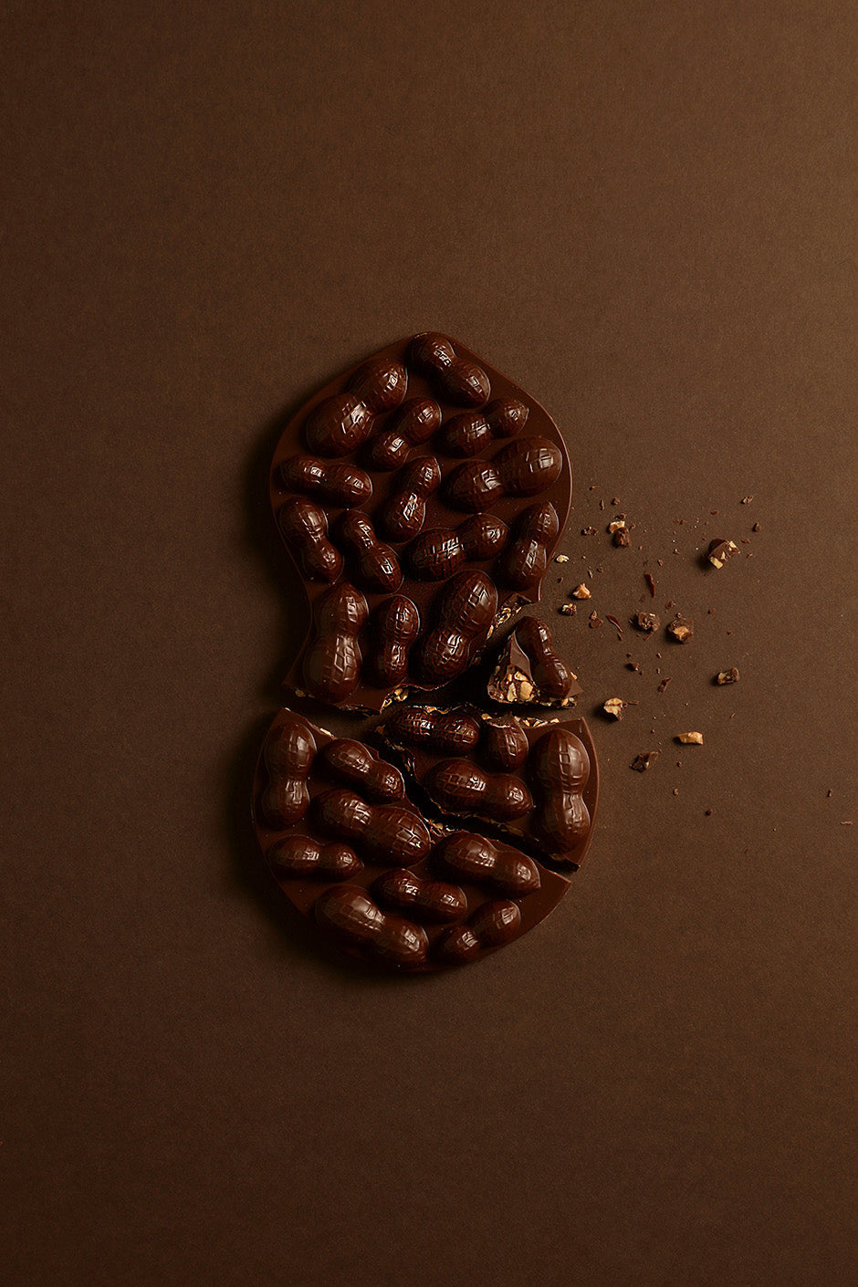 Tablette mendiant cacahuète chocolat noir