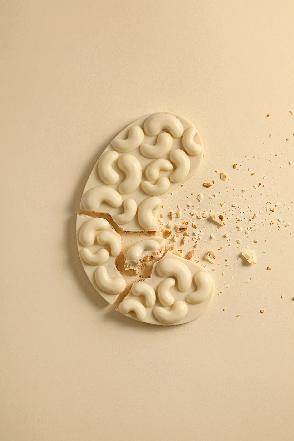 Tablette mendiant cajou chocolat blanc