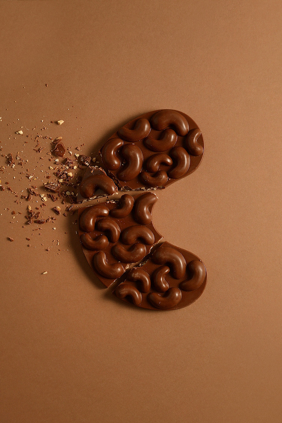 Tablette mendiant cajou chocolat au lait