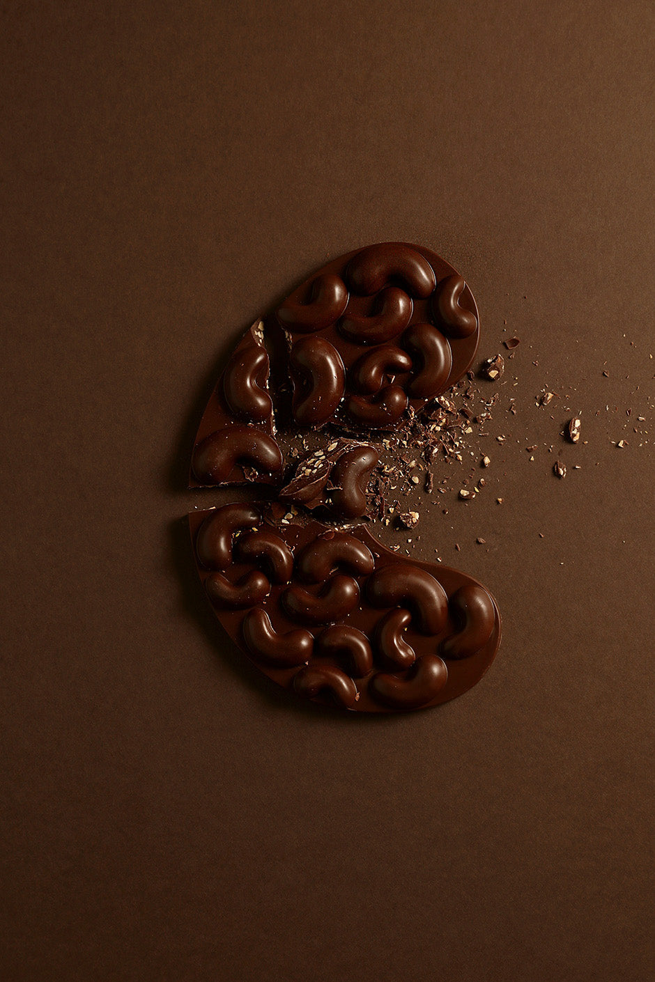 Tablette mendiant cajou chocolat noir