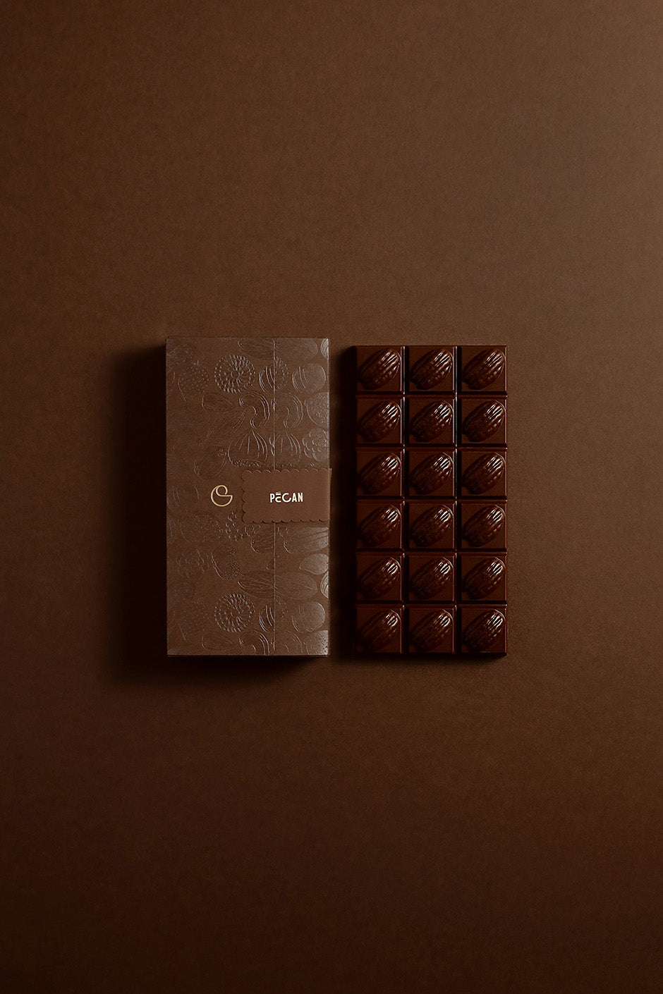 Tablette pécan chocolat noir